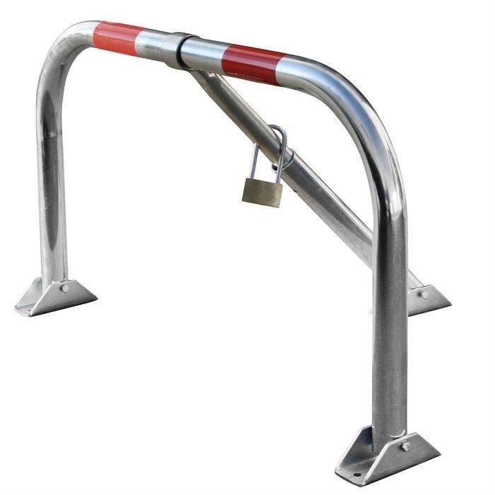 MOTTEZ Folding parking barrier with padlock closure