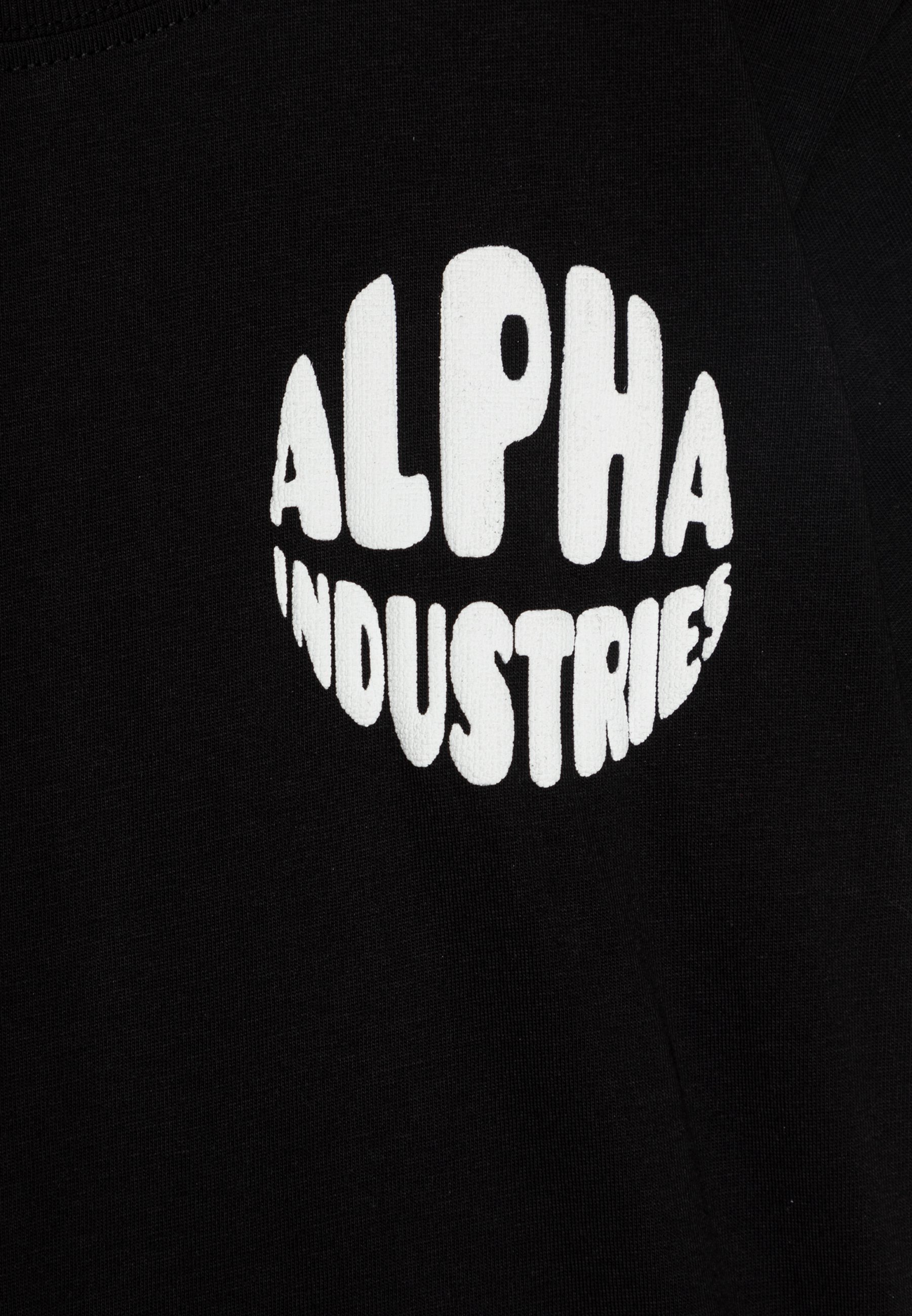 T-shirt Alpha Industries LOGO KIDS TEENS UNISEX - Stampa - nera