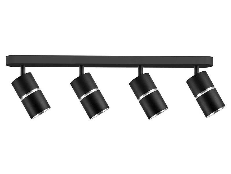 Lampa sufitowa Bamboo spot 4-punktowy aluminiowy czarny