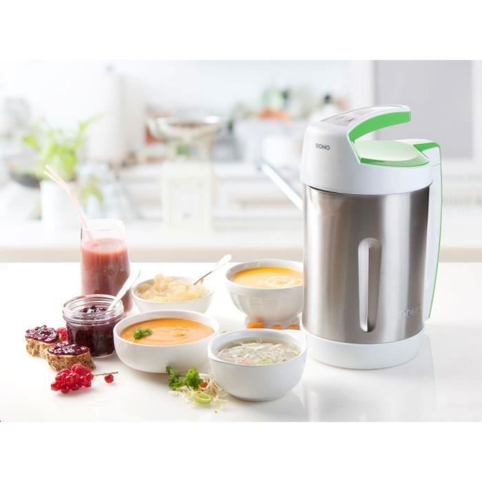 Liquidificador com aquecimento - DOMO - DO705BL - 1000 W - 2 L - Aço inoxidável - 6 programas