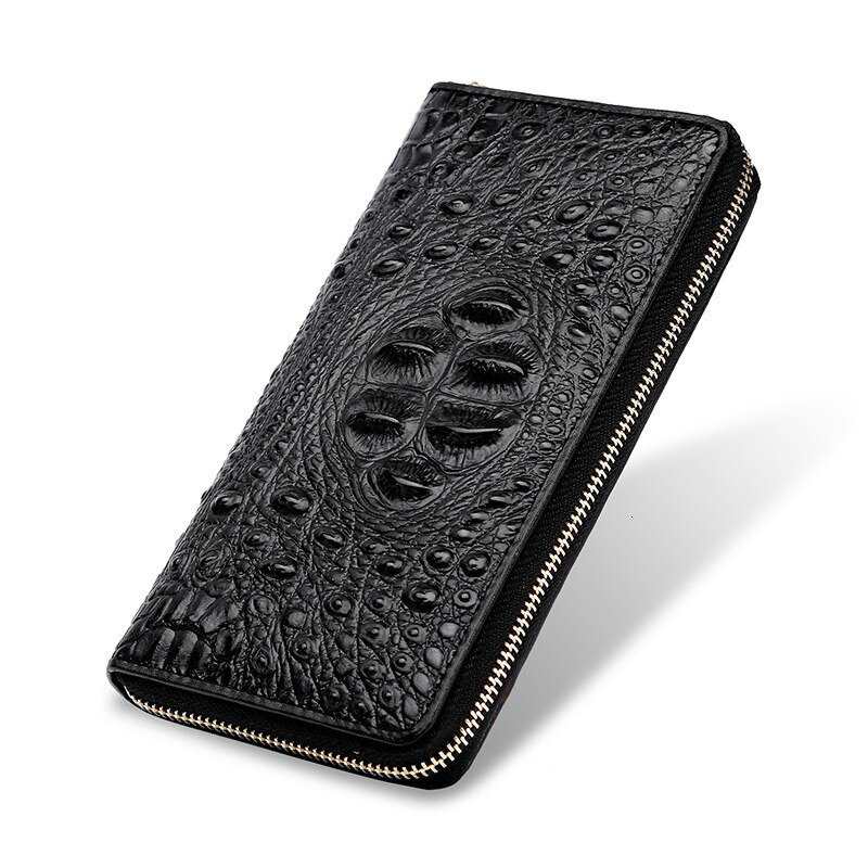 Portefeuille femme en cuir véritable à écailles de crocodile, porte-monnaie, portefeuille fille, porte-cartes, pochettes et sacs à main.