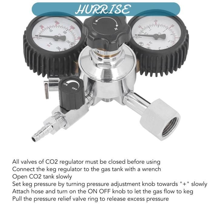 Regulador de barril de cerveza Sonew con CO2, aluminio ABS - Fácil instalación, multifuncional