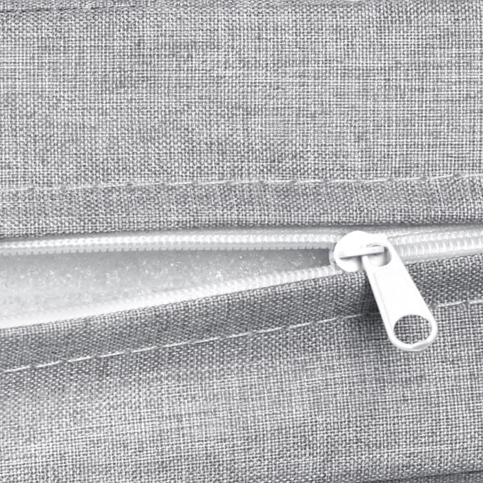 AUFUN Height-Adjustable Bed Rail (40-60 cm), For Children's Beds and Adult Beds - Linen Grey, 50cm