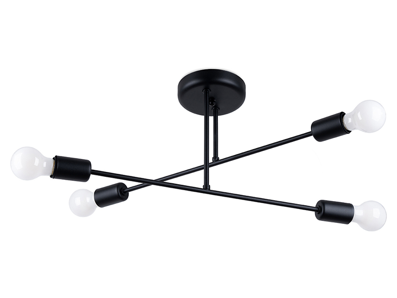 Lampa sufitowa Norah 4-punktowa stalowa czarna