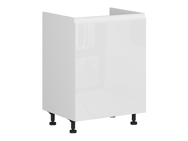 Szafka kuchenna pod zlewozmywak Sole 60 cm prawa biały połysk