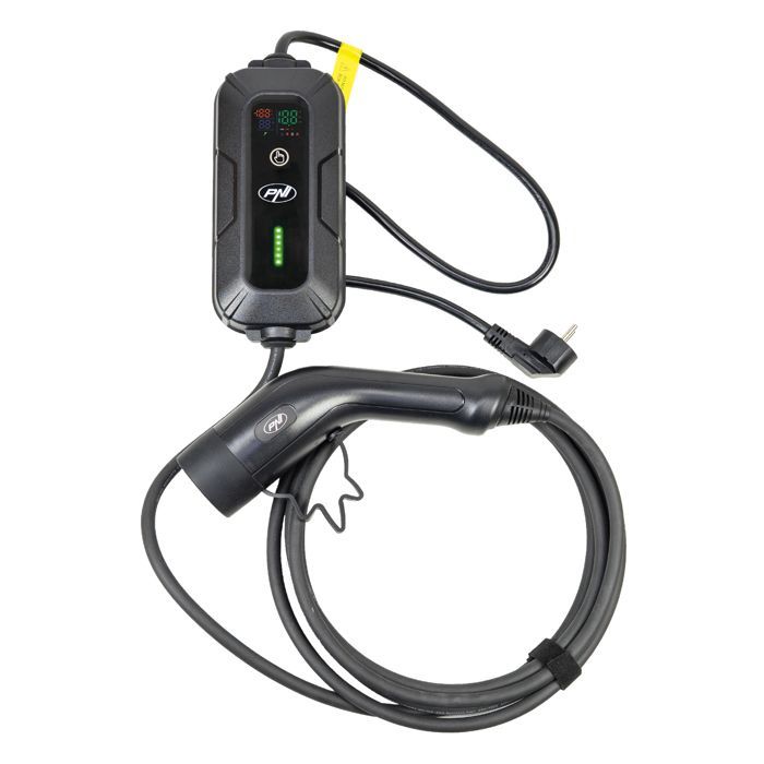 Chargeur portable PNI KW3 16A (3,5 kW) pour véhicules électriques, 230 V, type 2, IP66