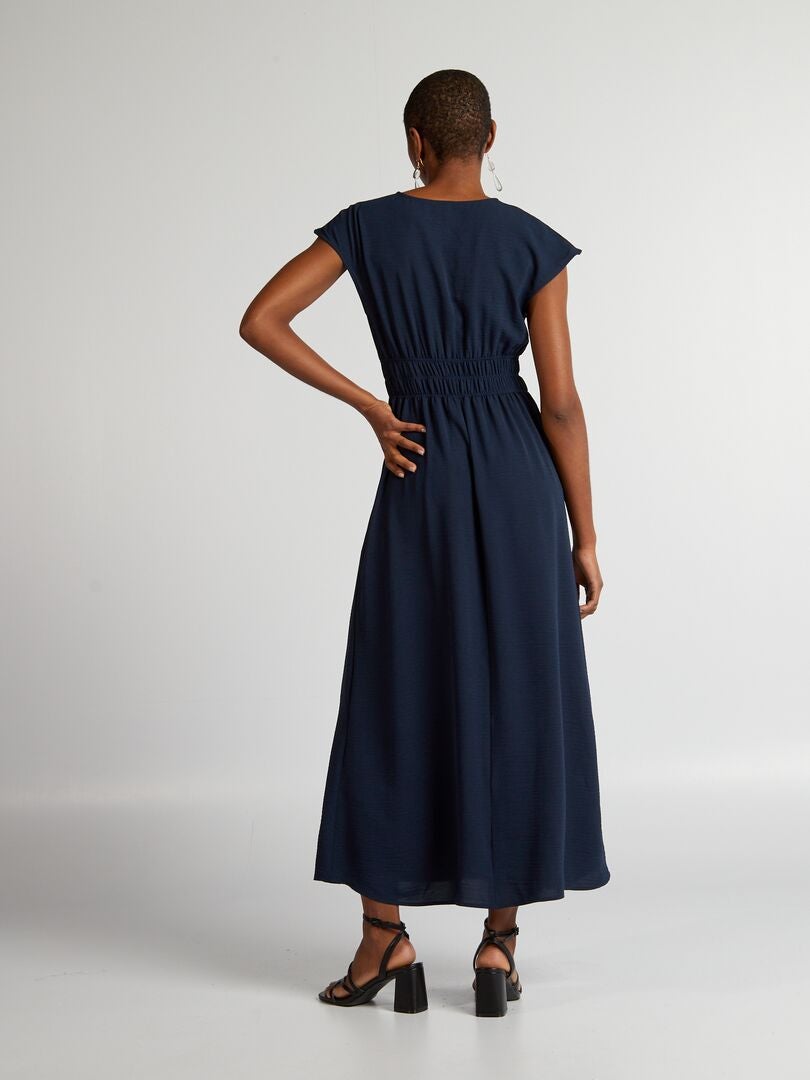 Vestido longo sem mangas - azul
