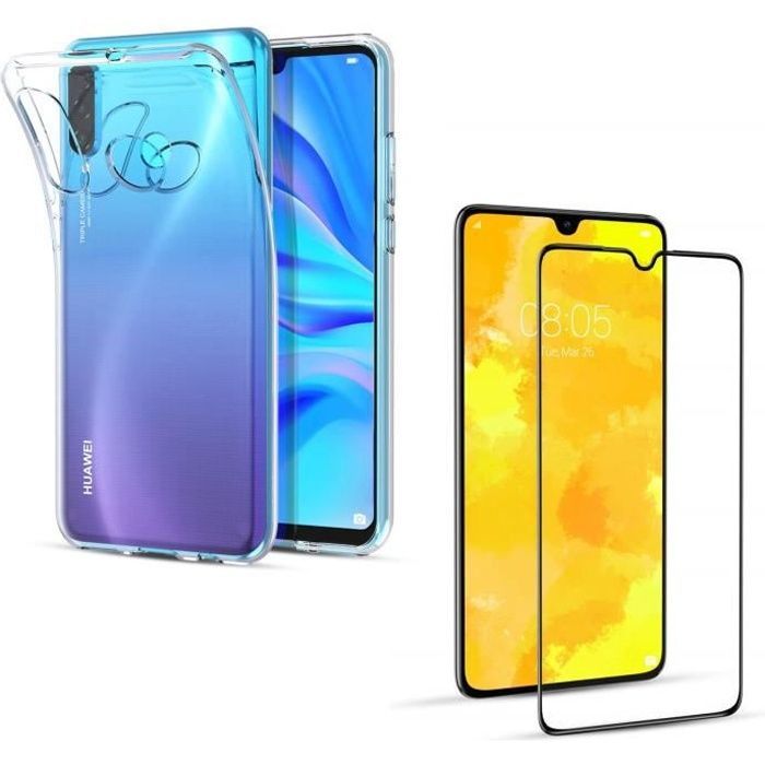 Huawei P30 LITE Case - Phonillico® - Soft Transparent Silicone - Tempered Glass Included - Ultra Slim