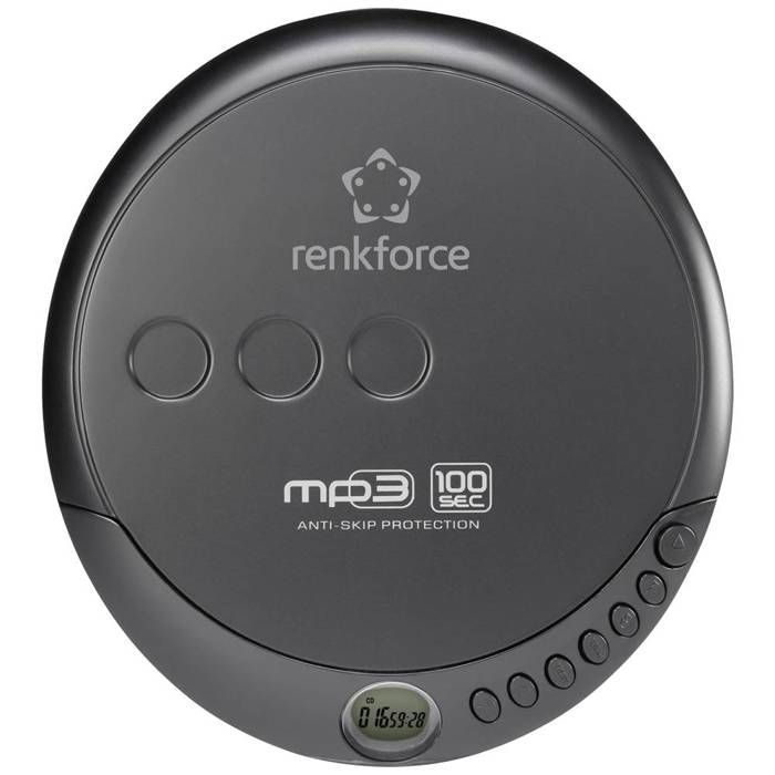 Renkforce RF-CDP-200 Portable CD/MP3 Player, Black