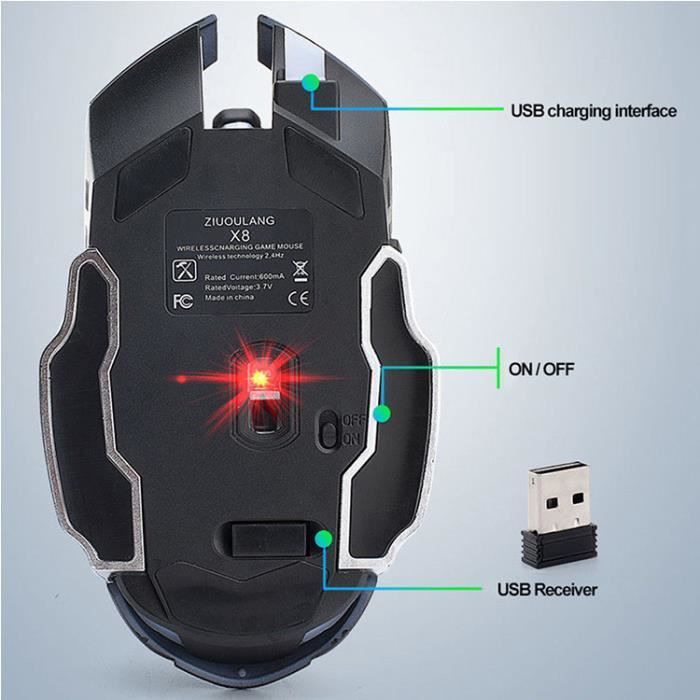 Wireless Gaming Mouse - Professional 7 Buttons Adjustable 2.4G - Bluetooth Gaming Mouse 2400 DPI