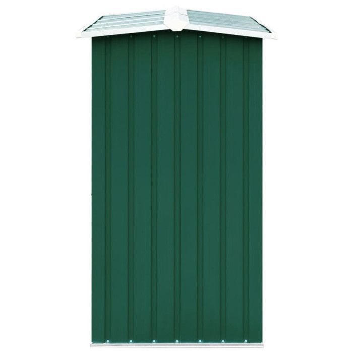 Galvanized steel wood storage shed, 172x91x154 cm, green