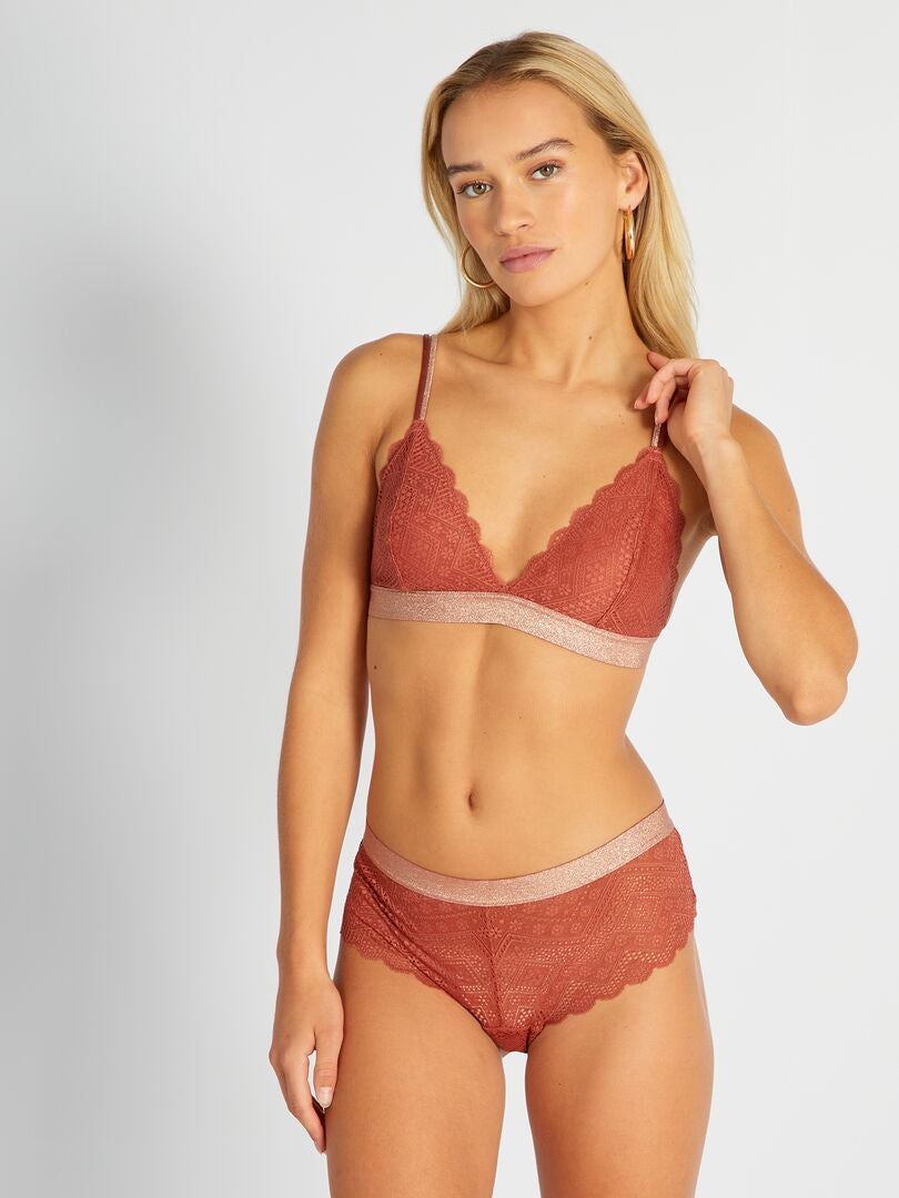 Sutiã Triângulo de Renda - VERMELHO