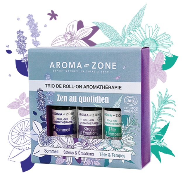 Zestaw roll-onów aromaterapeutycznych, zestaw 3 organicznych roll-onów: Everyday Zen