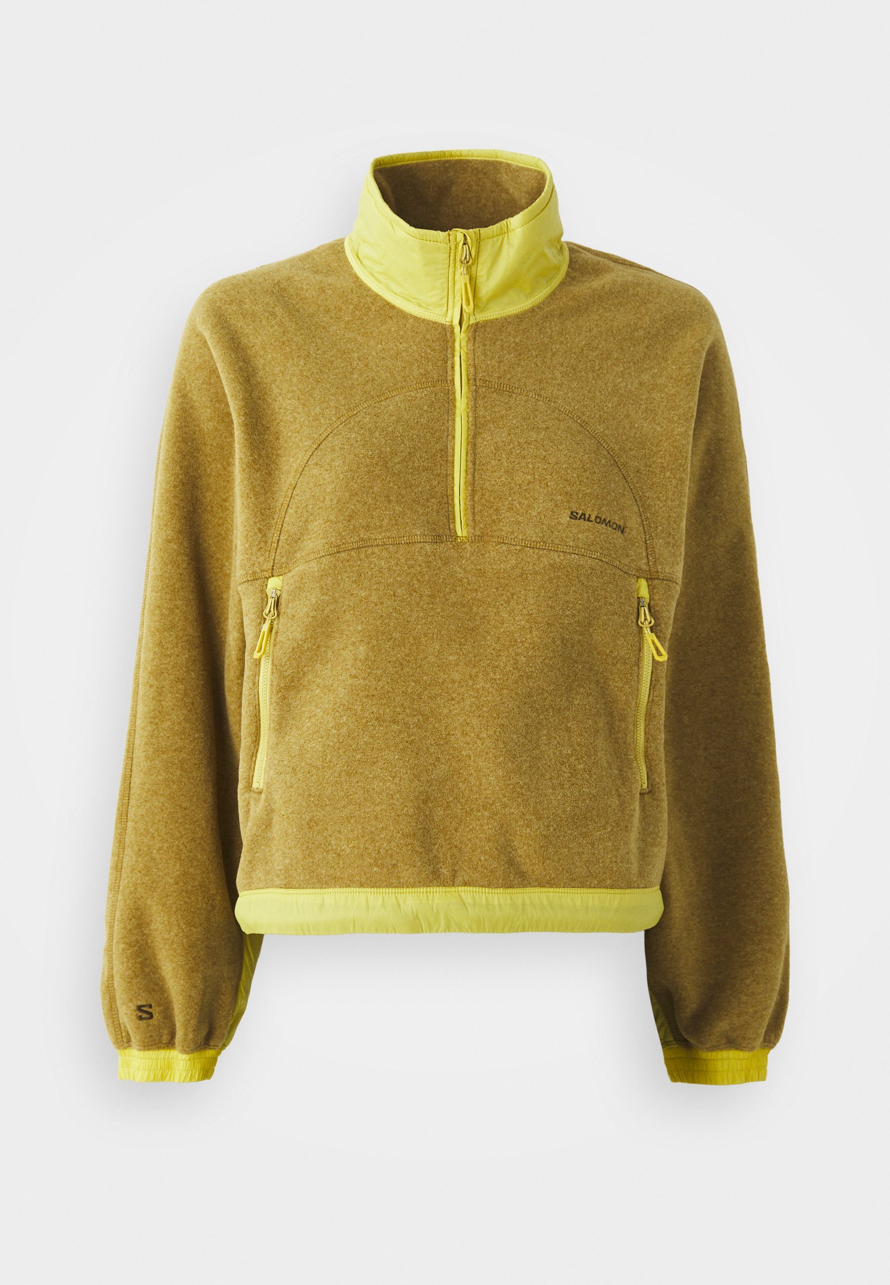 Salomon CHROMA CROP - Maglione in pile - verde oliva brillante/crescione