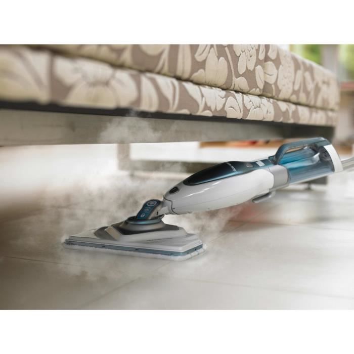 BLACK & DECKER FSM1630-QS - Scopa a vapore con testina Delta - 1600 W - 4 accessori - Bianco/Blu