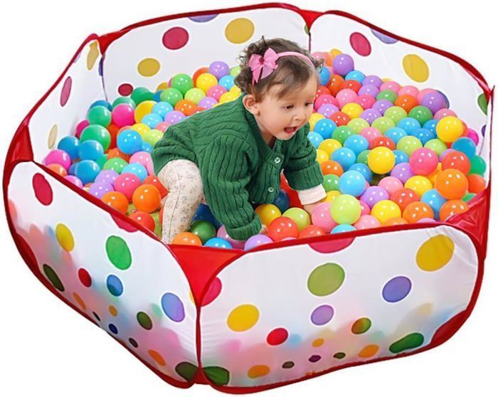 Tienda de juegos infantil con piscina de bolas de 100 cm y bolsa de almacenamiento (bolas no incluidas).