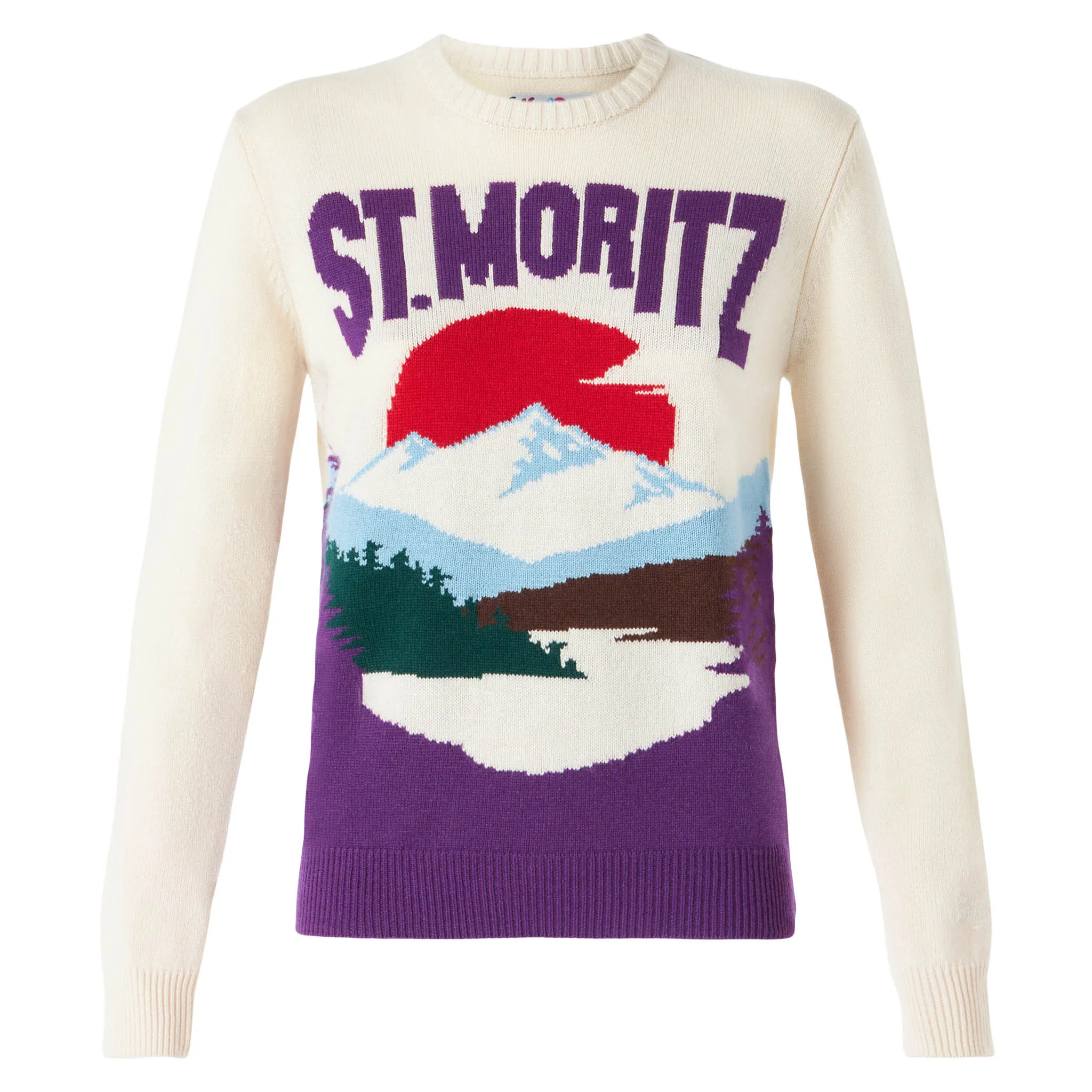 Jersey de cuello redondo para mujer con St. Moritz