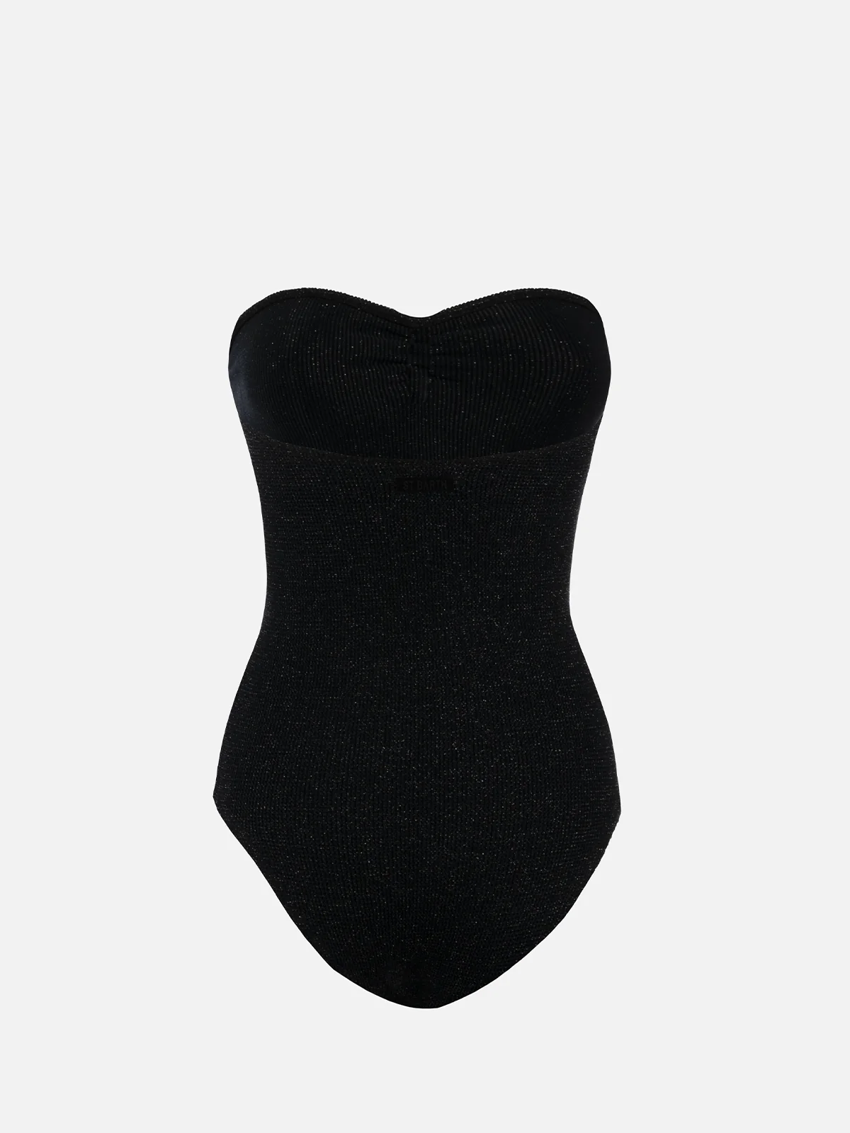 Strapless badpak uit één stuk voor dames in zwart lurex Soleil