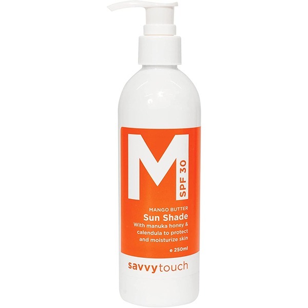 Crema solare naturale Savvy Touch con burro di mango SPF 30 250 ml