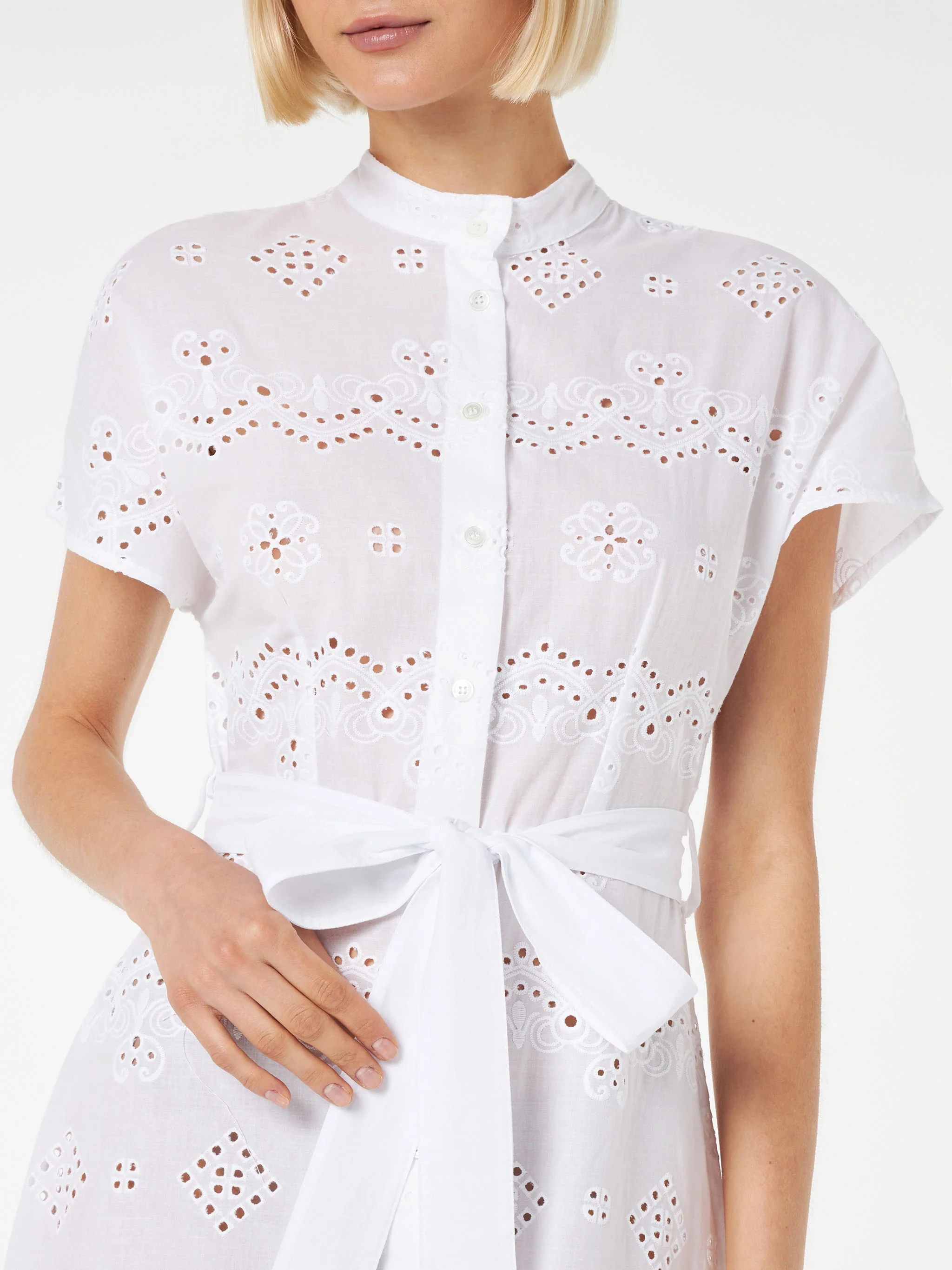 Witte Sangallo-jurk voor dames