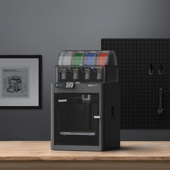 3D Printer - BAMBU LAB - P1S Combo (P1SC) - Multi-color AMS - Dual Voltage 110/220V - CoreXY 500 mm/s