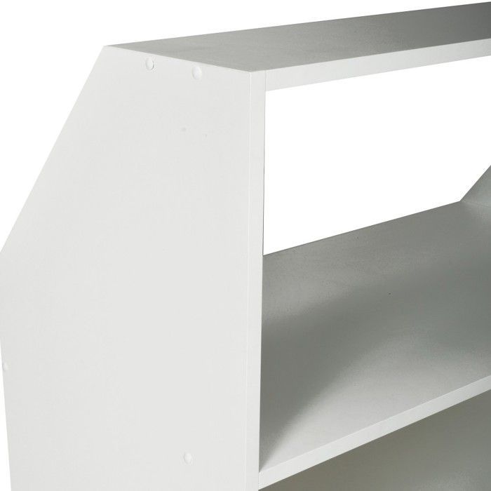 Meuble de rangement sous pente ALIX, H. 100 x L. 100 x P. 50 cm, Blanc