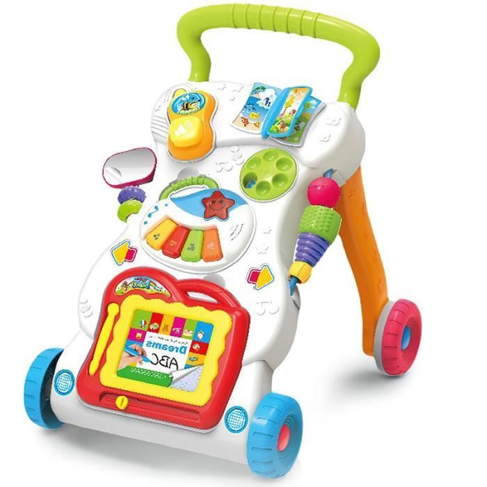 Baby boy walker, 3-in-1 for children sitting to standing, activity center with weight gain, entertainment, table sounds