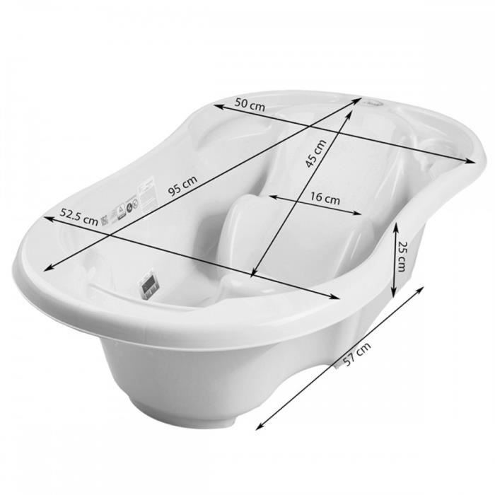Stevig babybadje met geïntegreerde verloopstuk - MON MOBILIER DESIGN - Groen - Thermometer en standaard optioneel