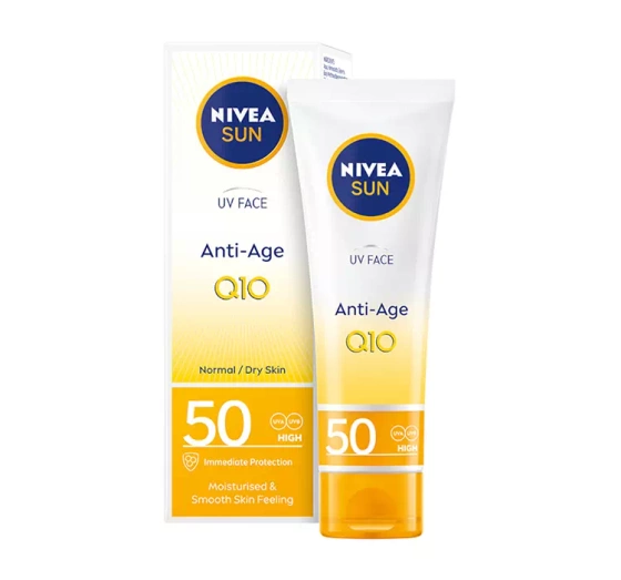 NIVEA SUN UV Face Q10 Anti-Age przeciwzmarszczkowy krem przeciwsłoneczny do twarzy SPF50 50 ml