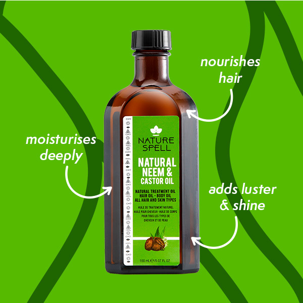 Nature Spell Neem a ricinový olej na vlasy a tělo 150ml