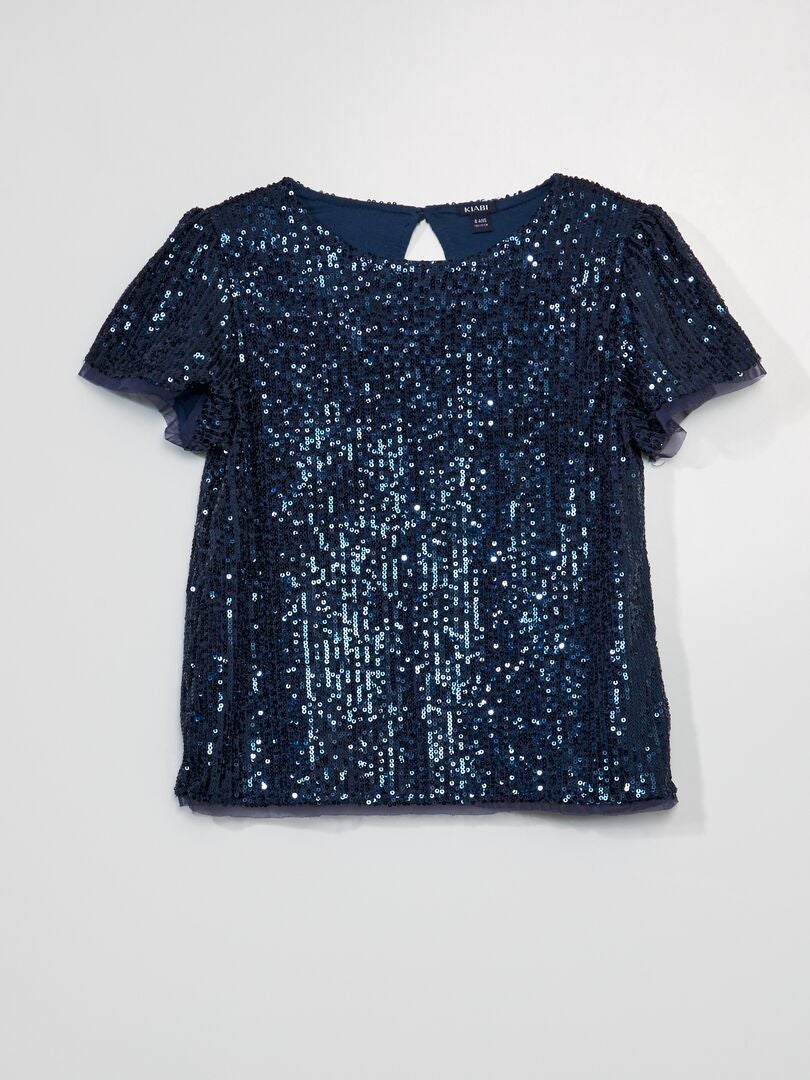 Camisa de lantejoulas - AZUL