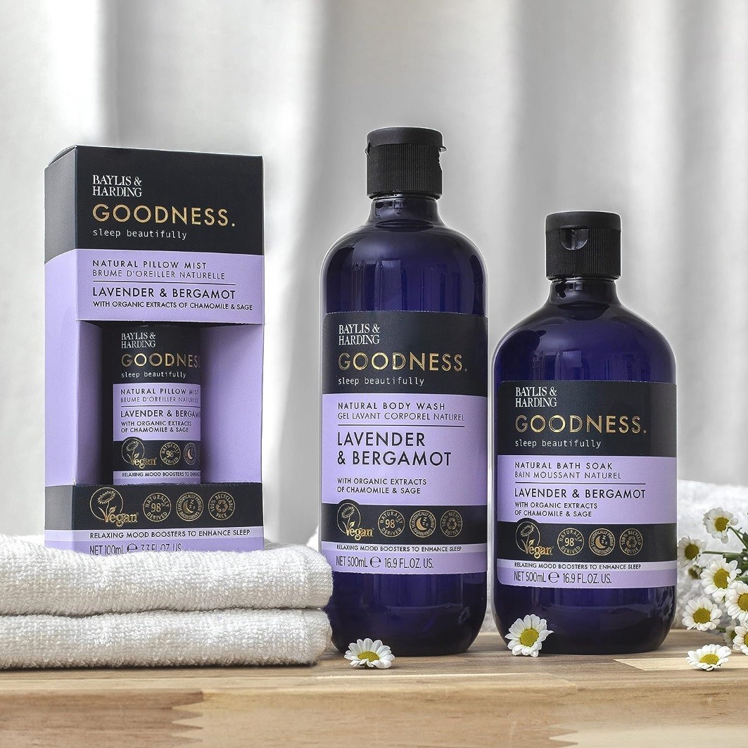 Sapone per il corpo Baylis & Harding Goodness - Bagnoschiuma per il sonno - 500 ml