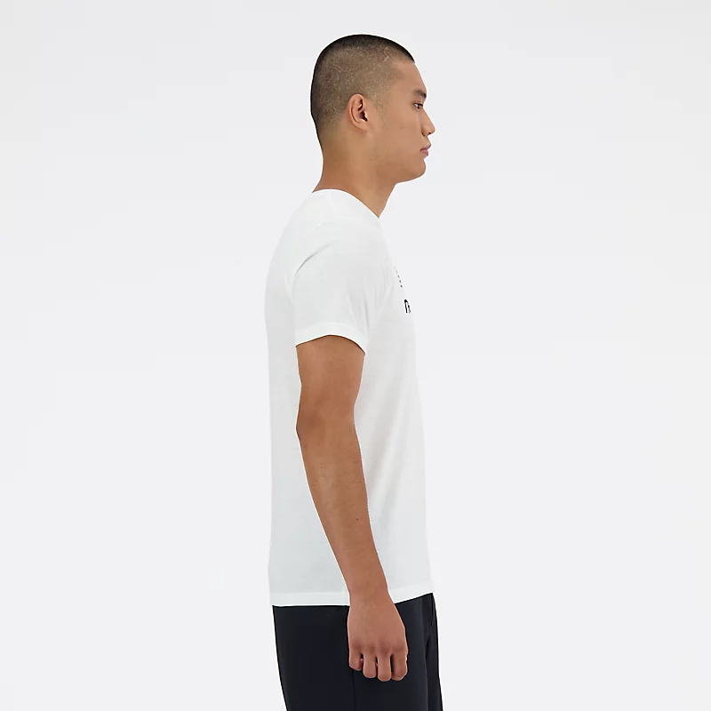 Koszulka Homme Sport Essentials Heathertech Graphic T-Shirt - BIAŁA