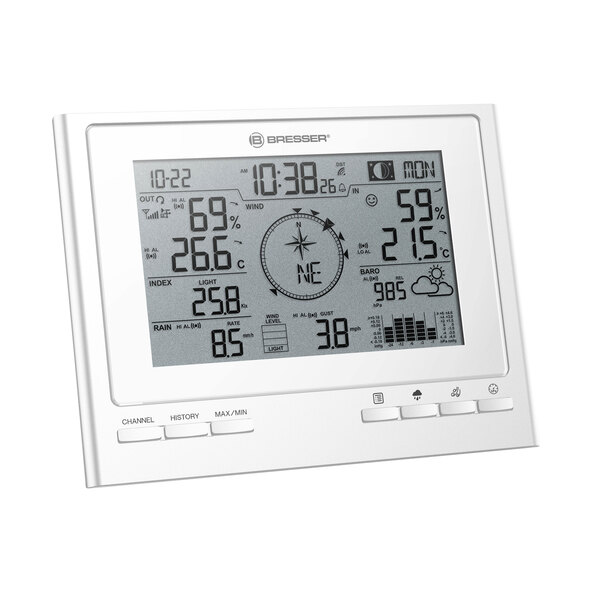 Stație meteo wireless ClimateScout 7 în 1, albă