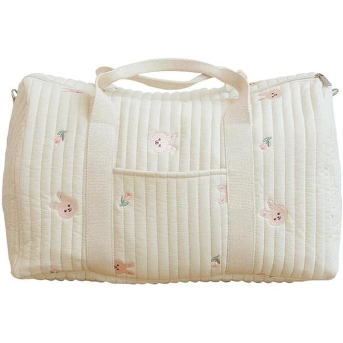 Sac Maternité Bébé, Matelassé Toilette Voyage, Fourre-Tout Maman Imprimé Lapin
