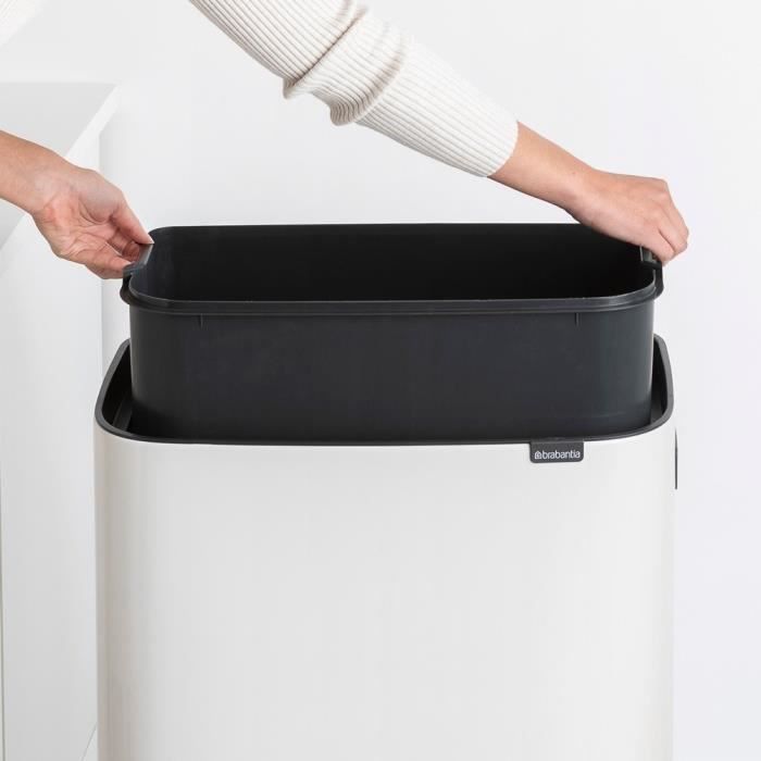 Contenedor táctil Brabantia Bo Touch Bin Hi 60L Blanco - 60L - Blanco