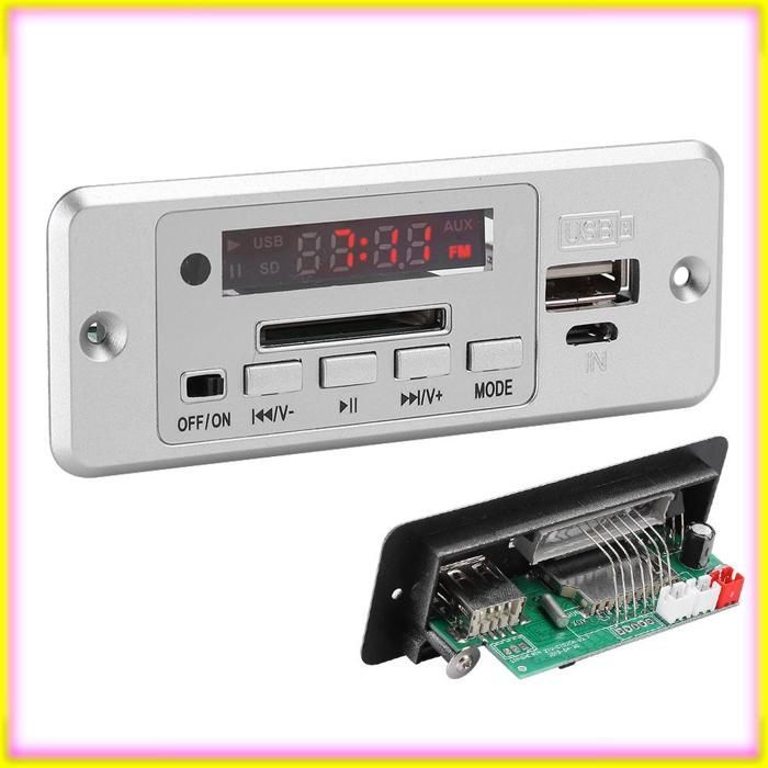 keenso Carte décodeur MP3 Module Décodeur MP3 Avec Amplificateur De Puissance Pour Lecteur De Musiqu video videoprojecteur Argent
