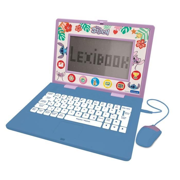 Computador educativo - LEXIBOOK - Stitch - 170 atividades - Bilíngue EN/FR - 7 categorias educacionais