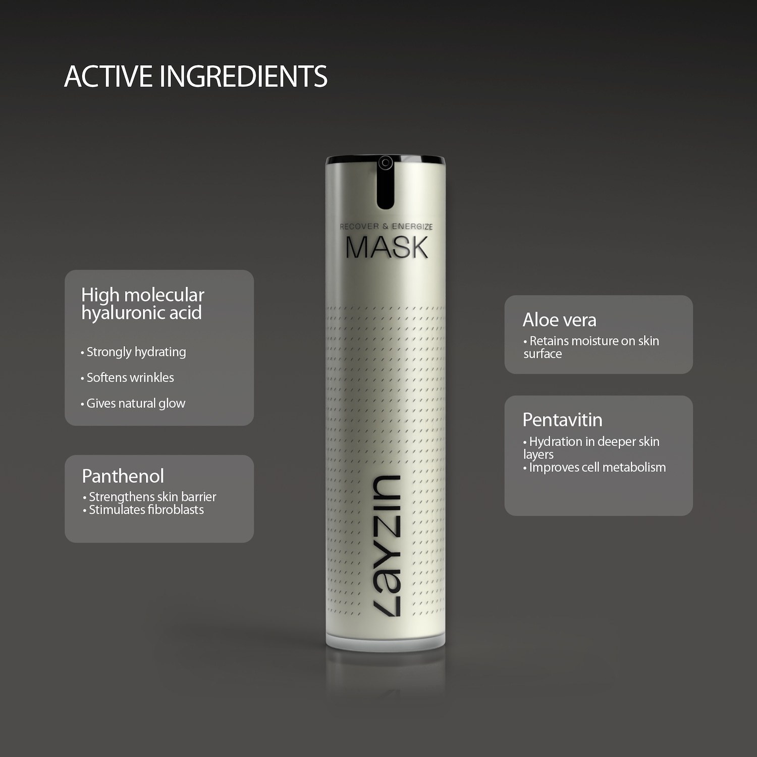 LAYZIN Sleep Mask Regeneration and Energy – Pleťová maska na regeneráciu a upokojenie pokožky – 50 ml