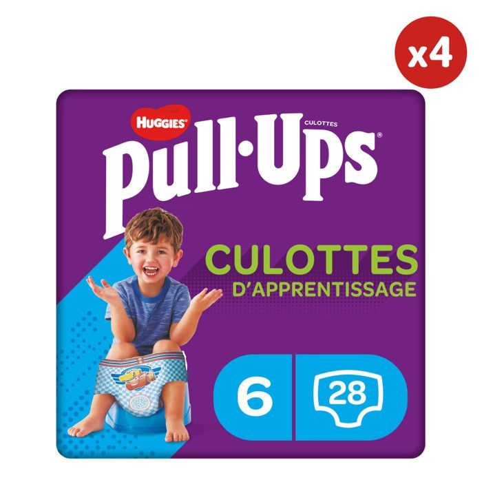 Huggies Pull-Ups Trainers Couches pour Garçon 2-4 Ans (4x28)