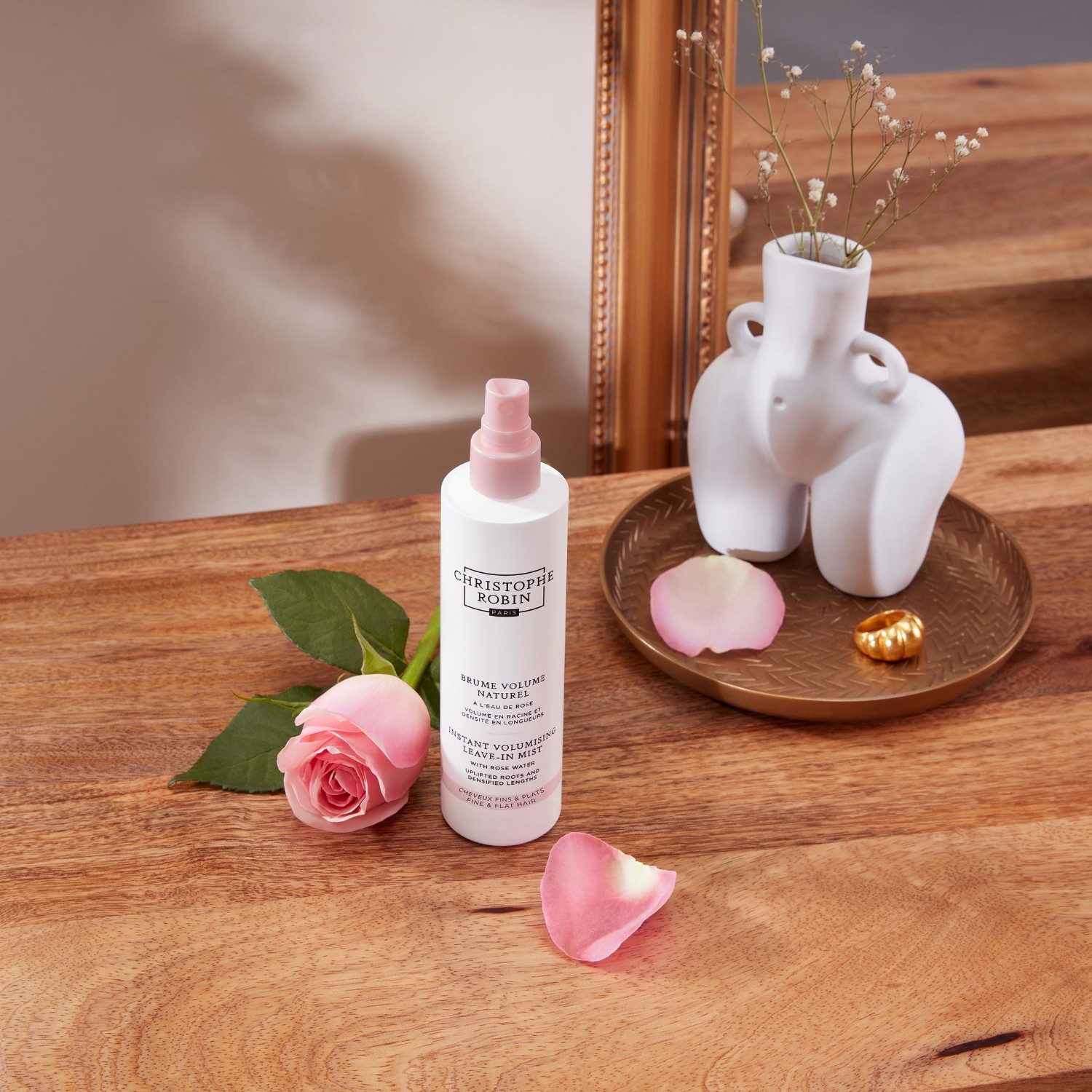 Christophe Robin Brume volumisante instantanée à l'eau de rose