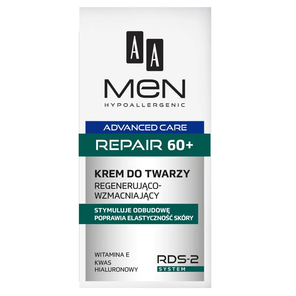 AA Men Advanced Care 60+ Krem do twarzy Regenerująco-Wzmacniający