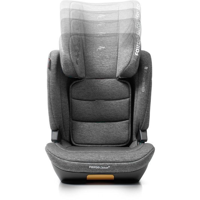 Silla de coche BABYAUTO Colosso - Grupo 2/3 - I-Size - 100/150 cm - Isofix - 11 posiciones de altura del reposacabezas - Gris