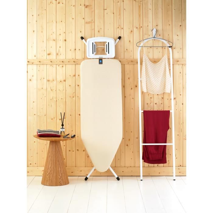 Tabla de planchar Brabantia C, 124x45 cm, Soporte para plancha de vapor sólido SSIR - Crudo