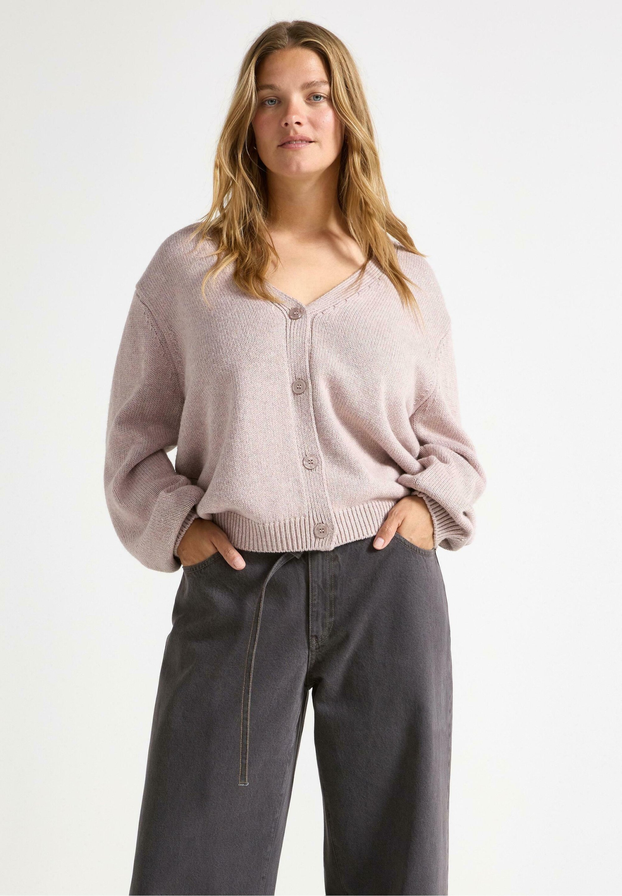 Lindex TAMMY - Cardigan - donker stoffig lila