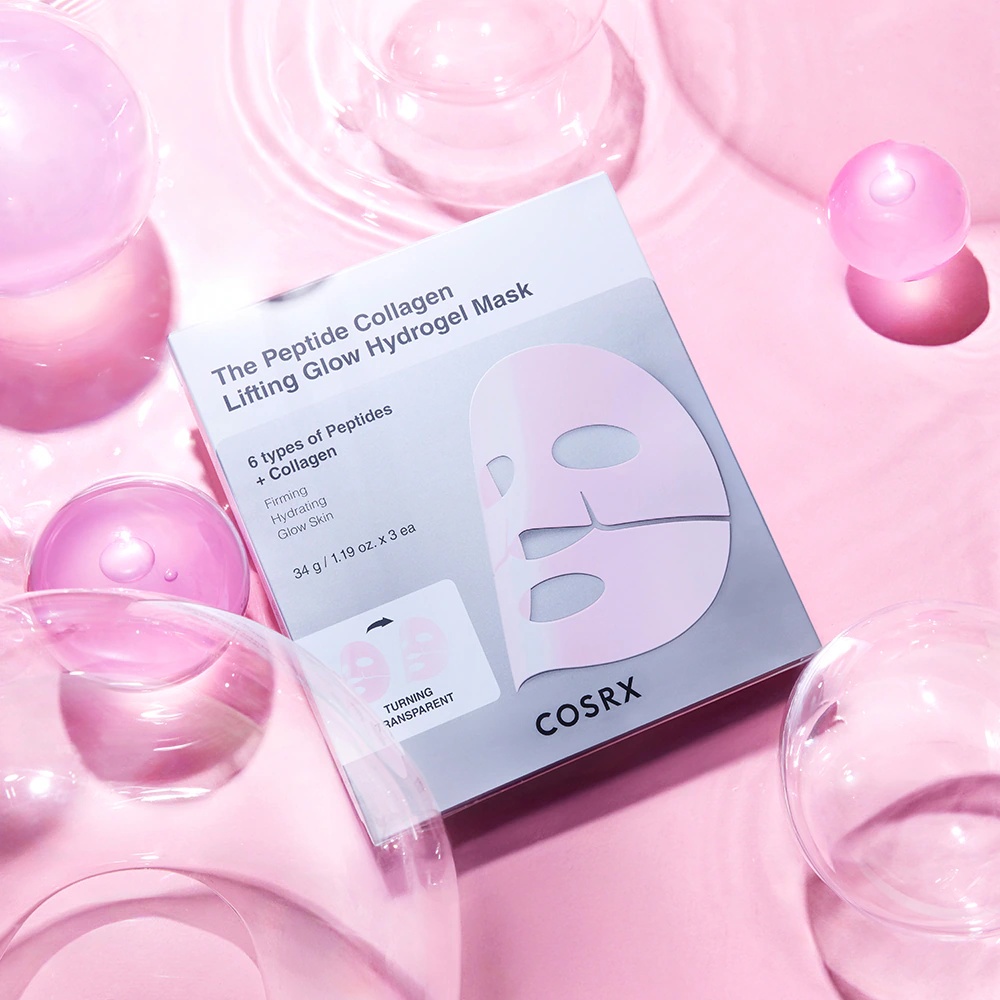 Peptide Collagen Lifting Glow hidrogel maska, pakovanje od 3 komada