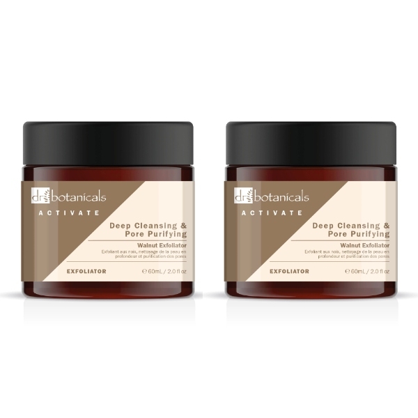 Dr Botanicals Esfoliante Purificante alla Noce - Confezione Duo 2 x 60ml