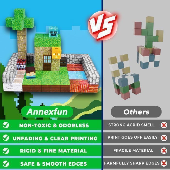 Bloques de construcción magnéticos de 150 piezas, set de construcción 3D, juguete de construcción magnético, juguetes para niños y niñas - Tribu de la jungla