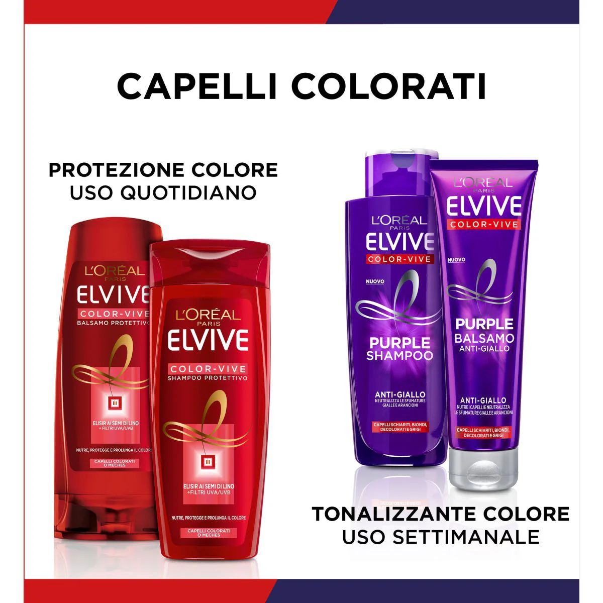 Elvive Balsamo antigiallo Color Vive Purple - Balsamo Protezione Colore Capelli