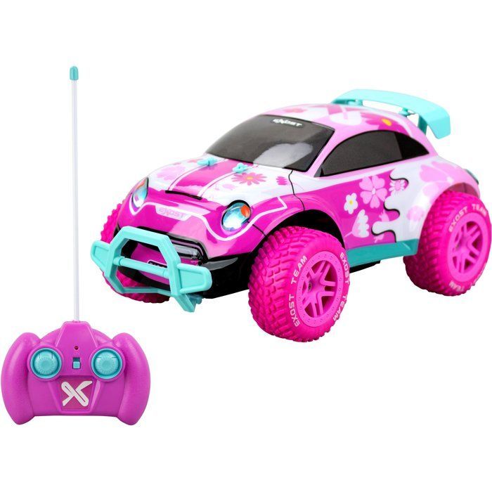 Voiture radiocommandée - EXOST - Pixie II - Echelle 1/12 - 27 MHz - Tout-terrain - Batterie rechargeable - Rose - Dès 5 ans